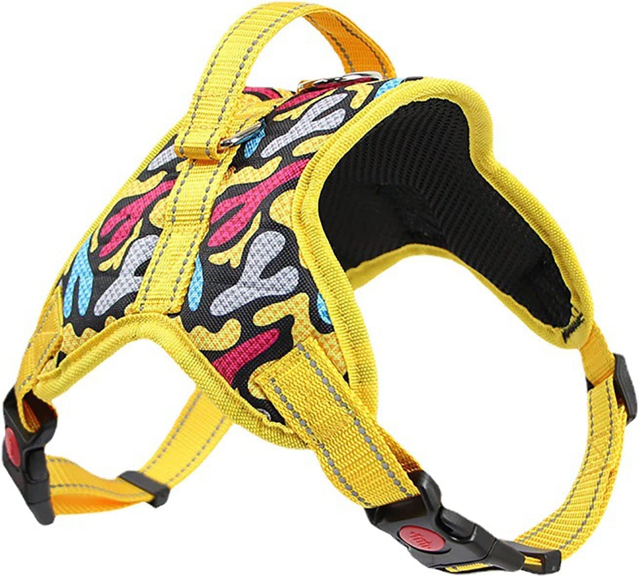 AEEDEA Small Dog Harness with Leash Set, Dog Vest Harness for Puppy Dogs Medium Dogs, Comfortable Air Mesh Dog Vest Harness with Reflective Strip,Yellow,L Animals & Pet Supplies > Pet Supplies > Dog Supplies > Dog Apparel AEEDEA Yellow Medium 