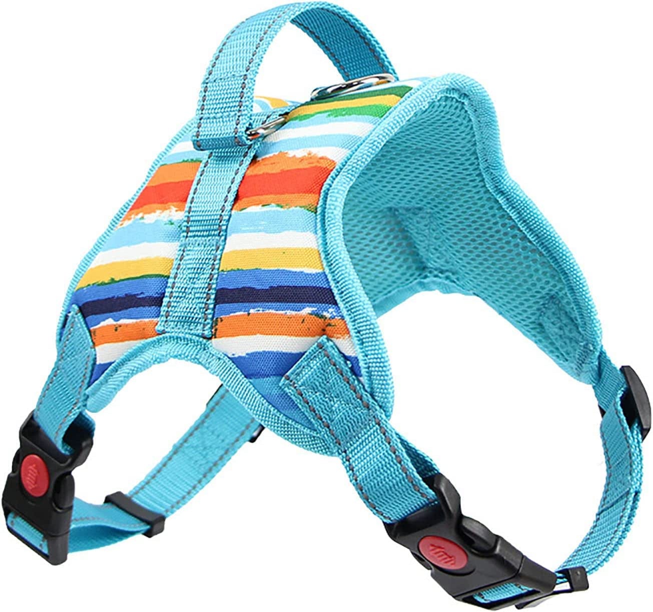 AEEDEA Small Dog Harness with Leash Set, Dog Vest Harness for Puppy Dogs Medium Dogs, Comfortable Air Mesh Dog Vest Harness with Reflective Strip,Yellow,L Animals & Pet Supplies > Pet Supplies > Dog Supplies > Dog Apparel AEEDEA Blue Large 