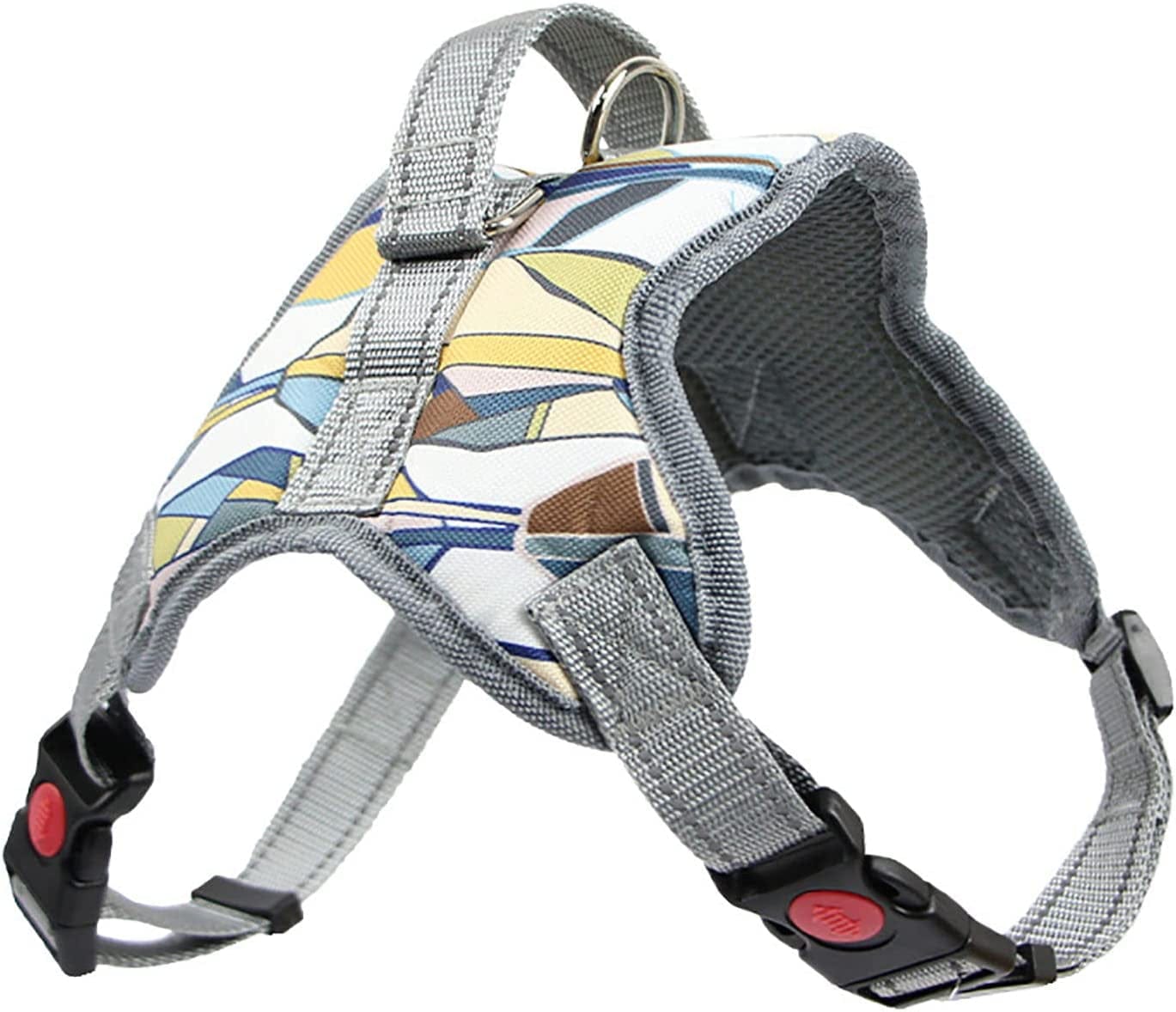 AEEDEA Small Dog Harness with Leash Set, Dog Vest Harness for Puppy Dogs Medium Dogs, Comfortable Air Mesh Dog Vest Harness with Reflective Strip,Yellow,L Animals & Pet Supplies > Pet Supplies > Dog Supplies > Dog Apparel AEEDEA Grey Large 