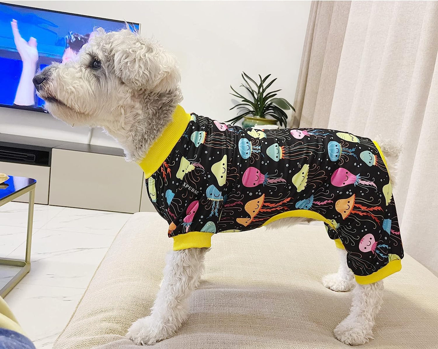 XPUDAC Dog Pajamas Clothes for Small Dogs Boy Girl, Dog Pjs Puppy Onesies Outfits Pet Clothes for Dog Cat Christmas Pajamas, 4 Styles(Animal, Small) Animals & Pet Supplies > Pet Supplies > Dog Supplies > Dog Apparel XPUDAC   