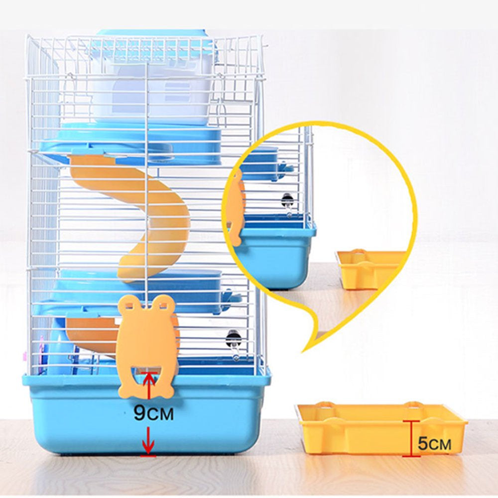 Assembly Pet Cage DIY Three Level Hamster Mice Habitat with Wheel & Slide for Small Animals Animals & Pet Supplies > Pet Supplies > Small Animal Supplies > Small Animal Habitats & Cages Generic   