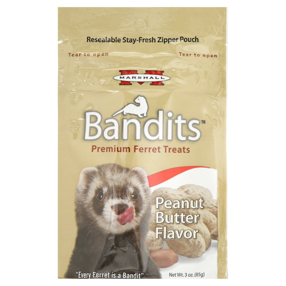 Marshall Pet Products Premium Bandit Treat for Ferrets, Peanut Butter Flavored Ferret Treats, 3 Oz Animals & Pet Supplies > Pet Supplies > Small Animal Supplies > Small Animal Food MARSHALL PET PRODUCTS   