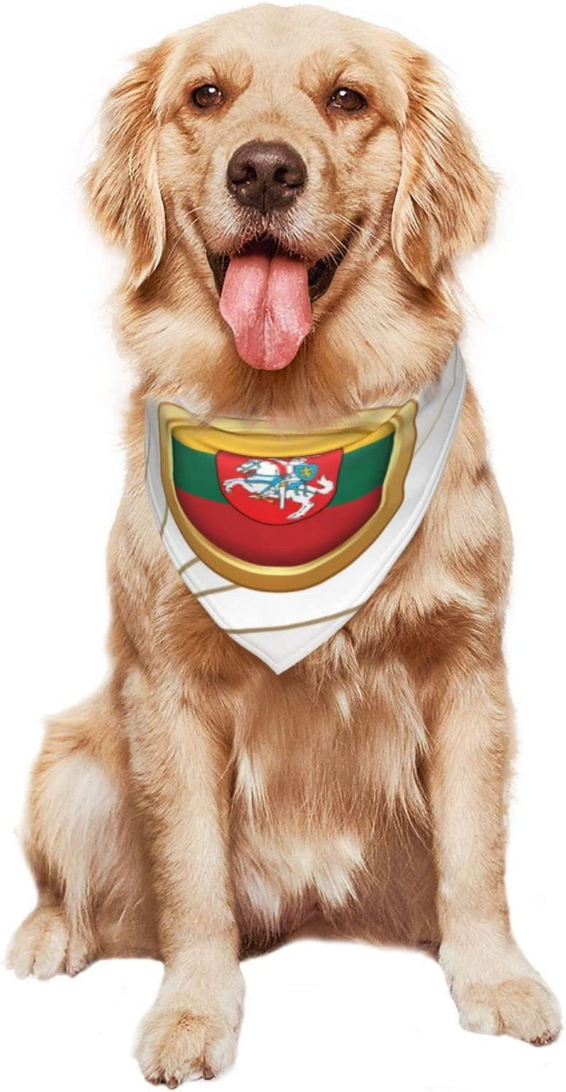 Golden Disc Lithuania Flag Pet Dog and Cat Decorative Triangle Scarf,Dog Bandana,Breathable and Stain Resistant. Animals & Pet Supplies > Pet Supplies > Dog Supplies > Dog Apparel ZALTAS   