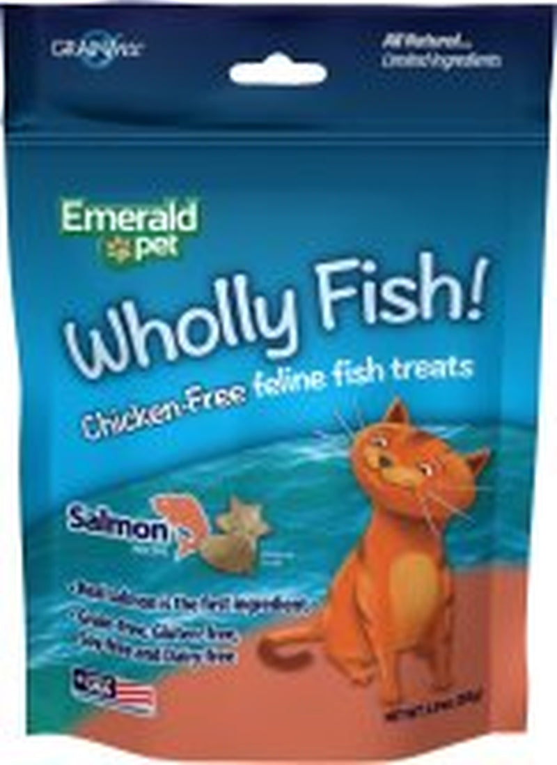 Emerald Pet Products 00640-CFS 3 Oz Wholly Fish Chicken-Free Cat Treats - Salmon&#44; Pack of 12 Animals & Pet Supplies > Pet Supplies > Cat Supplies > Cat Treats Emerald Pet Products   