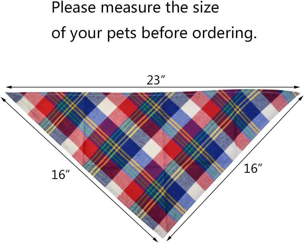 15Pcs Dog Bandanas, Dog Scarf Kerchief Dog Bibs Washable Girl Boy Dog Bandanas Set Cotton Checkered Pet Dog Bandanas Outdoor Dog Fall Bandanas Accessories for Small Medium Large Dogs Cat Pet Animals & Pet Supplies > Pet Supplies > Dog Supplies > Dog Apparel Lee-buty   