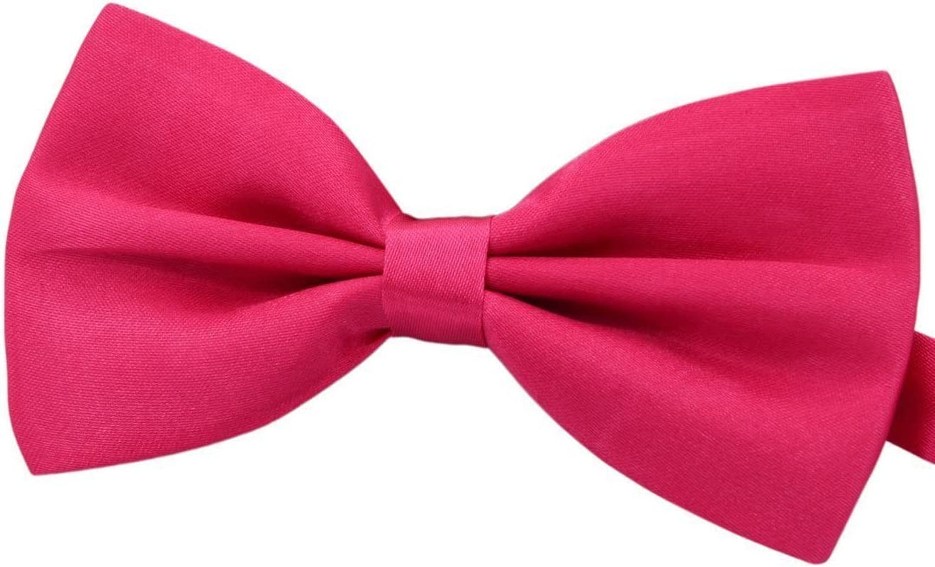 Amajiji® Formal Dog Bow Ties for Medium & Large Dogs (D115 100% Polyester) (Red Wine) Animals & Pet Supplies > Pet Supplies > Dog Supplies > Dog Apparel Amajiji Rose red  