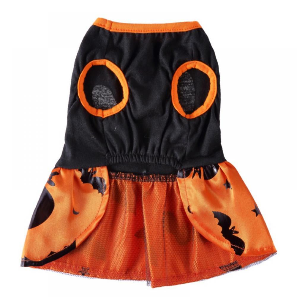 Topumt Pumpkin Dog Halloween Costume Dog Clothes for Small Medium Large Dogs Girl Dresses Puppy Party Apparel Doggie Wedding Dress Animals & Pet Supplies > Pet Supplies > Dog Supplies > Dog Apparel Topumt   