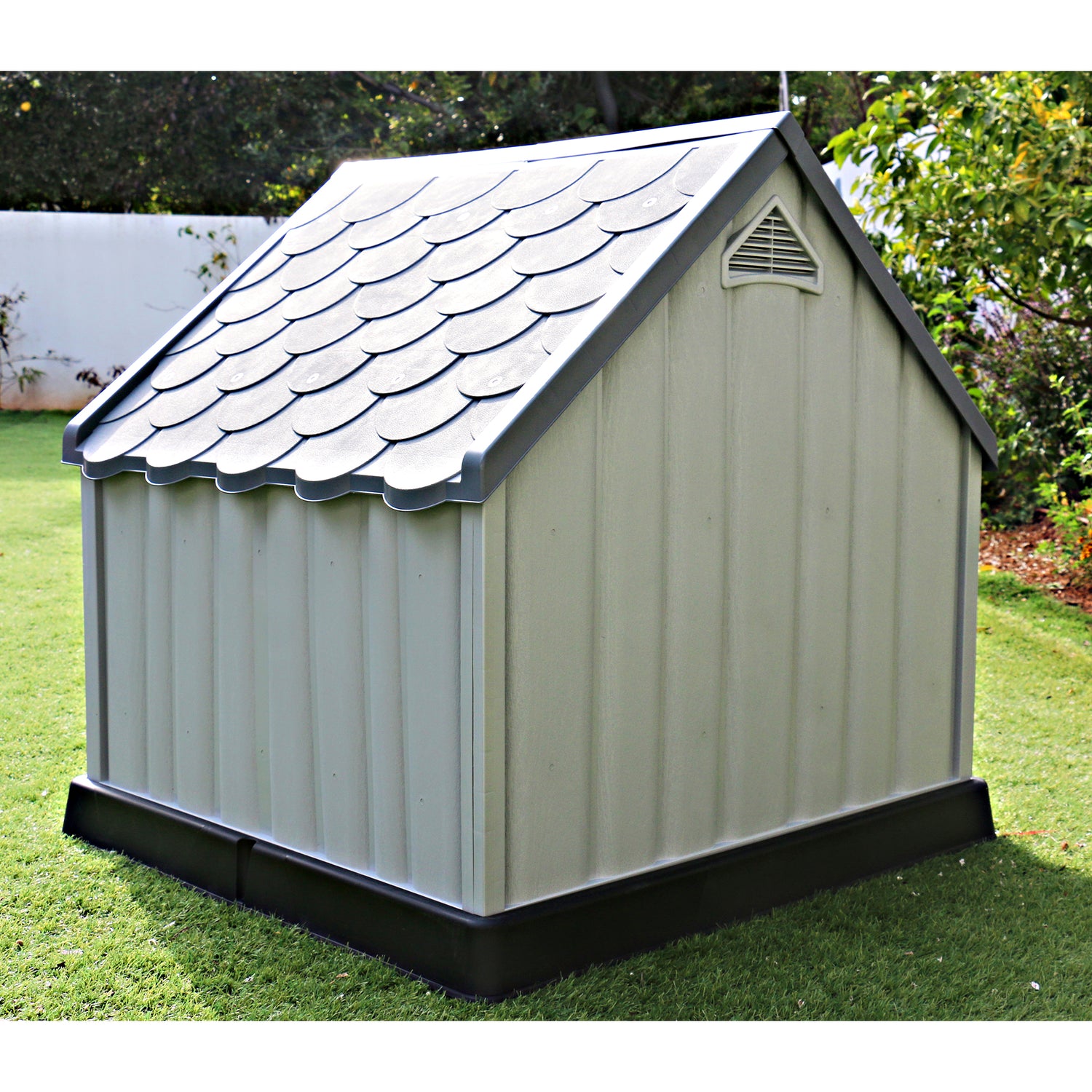 Ram Quality Products Outdoor Pet House Large Waterproof Dog Kennel Shelter, Gray Animals & Pet Supplies > Pet Supplies > Dog Supplies > Dog Houses Ram Quality Products   