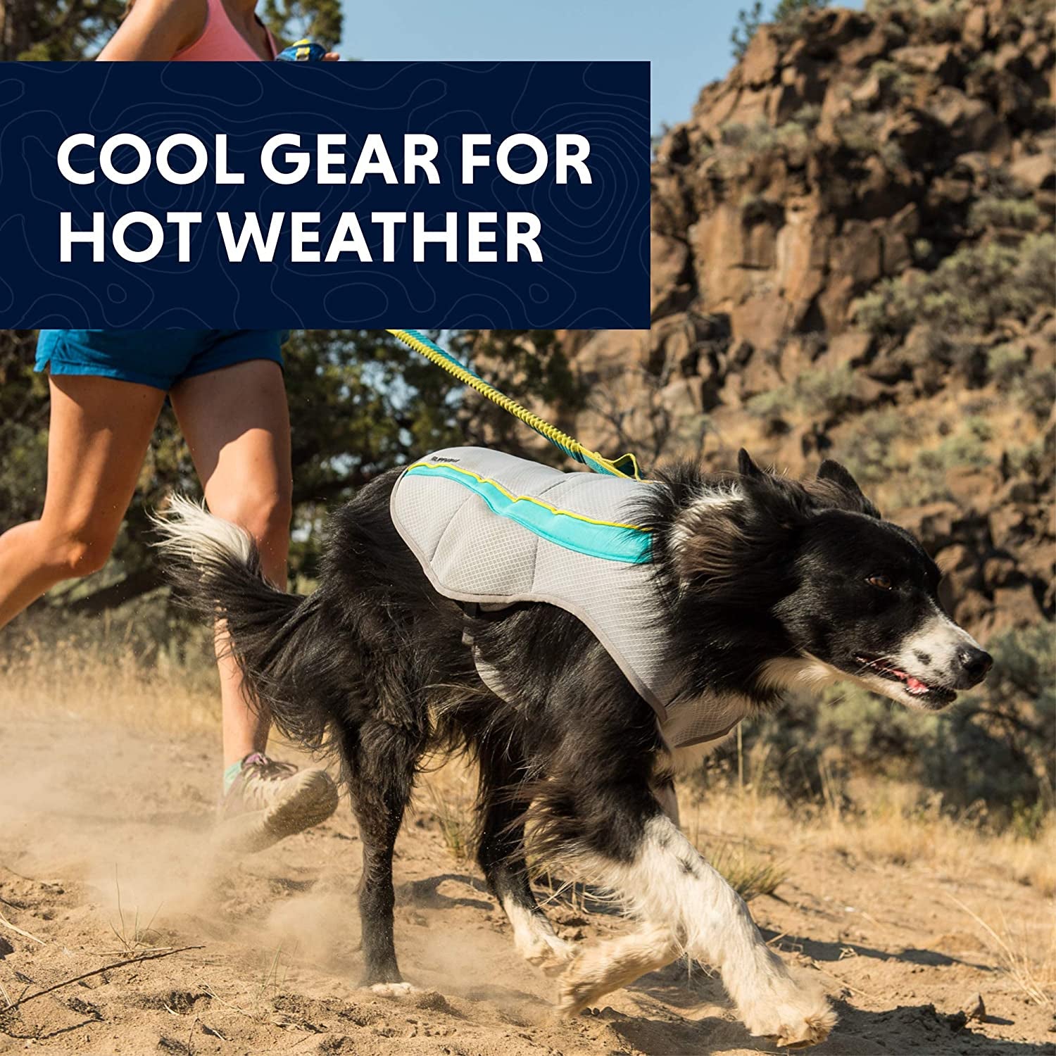 RUFFWEAR, Swamp Cooler Evaporative Dog Cooling Vest, Compatible with Harnesses, Graphite Gray, Small Animals & Pet Supplies > Pet Supplies > Dog Supplies > Dog Apparel Ruffwear   