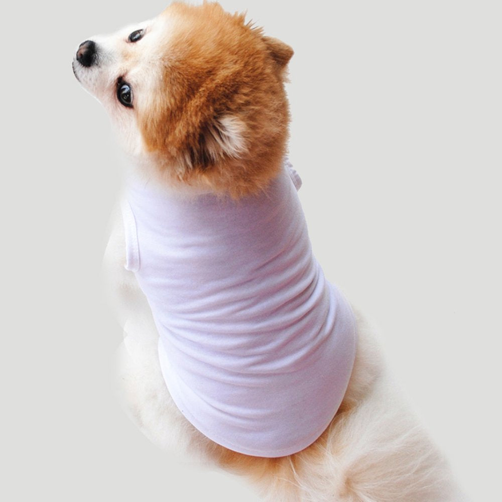 Shulemin Puppy Poodle Summer Solid Color Vest Shirt Clothes Apparel Pet Dog Chihuahua,White Animals & Pet Supplies > Pet Supplies > Dog Supplies > Dog Apparel Shulemin   