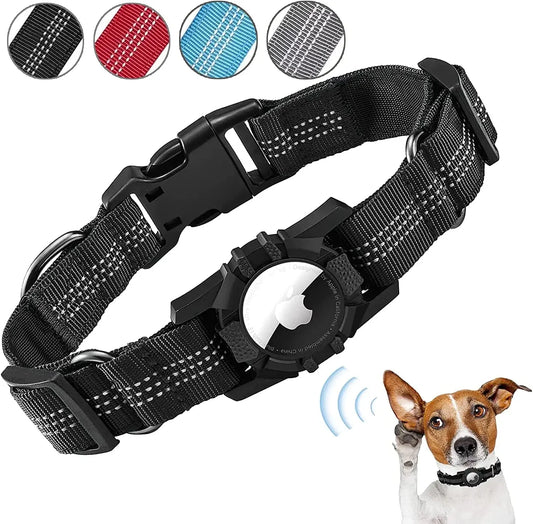 Airtag Dog Collar, Apple Air Tag Dog Collar, Heavy Duty Dog Collar with Airtag Holder Case, Adjustable Air Tag Accessories Pet Collar for Medium Large Dogs… Electronics > GPS Accessories > GPS Cases PSRAT Airtag Dog Collar, Padded Apple Air Tag Dog Collar black S 