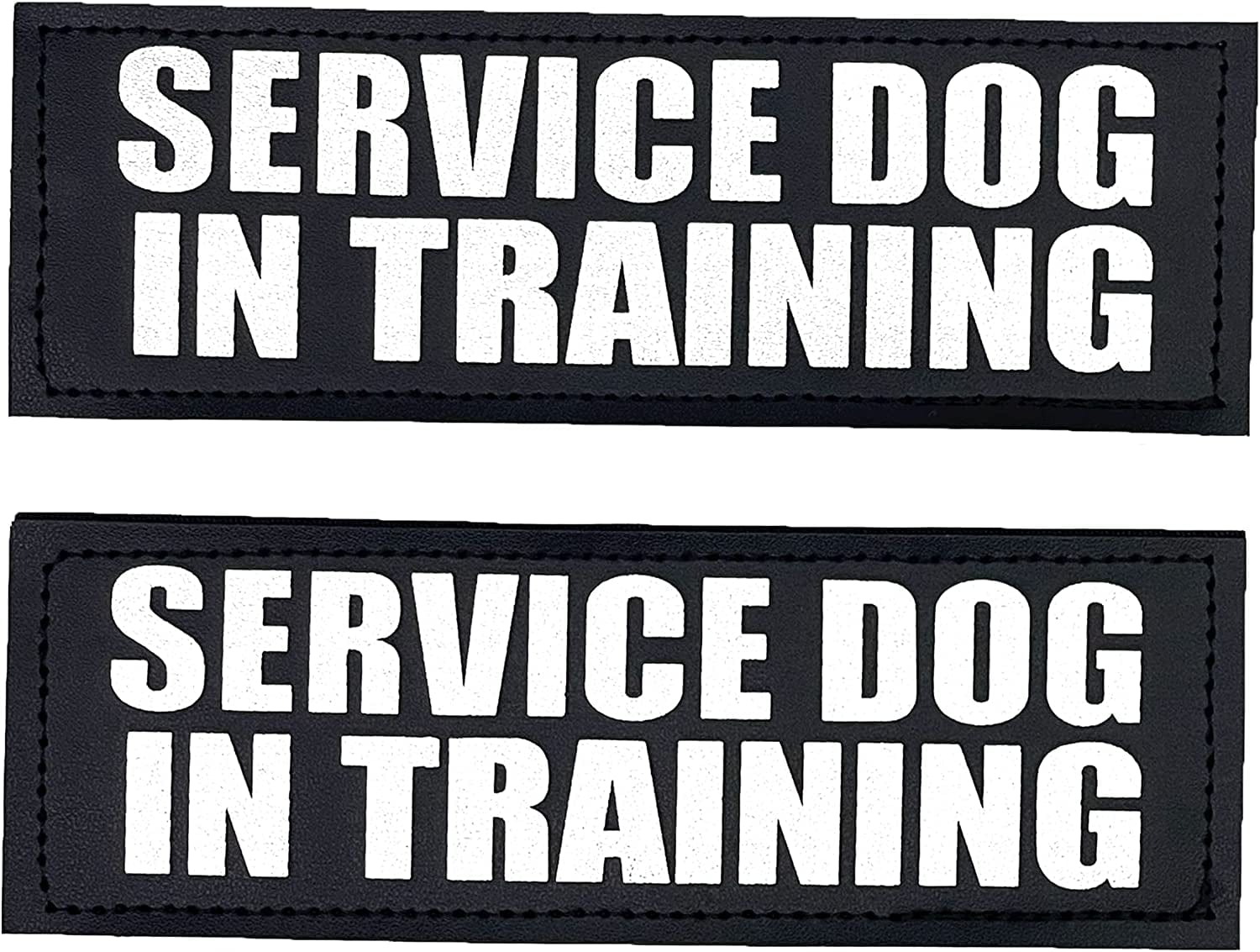 Albcorp Reflective Service Dog Patches with Hook Backing for Service Animal Vests /Harnesses Large (6 X 2) Inch Animals & Pet Supplies > Pet Supplies > Dog Supplies > Dog Apparel ALBCORP SERVICE DOG IN TRAINING Medium 5" x 1.5" 
