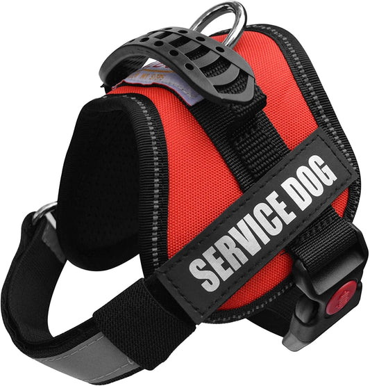 ALBCORP Service Dog Vest Harness - Reflective - Woven Polyester & Nylon,Comfy Mesh Padding, XXS, RED Animals & Pet Supplies > Pet Supplies > Dog Supplies > Dog Apparel ALBCORP   