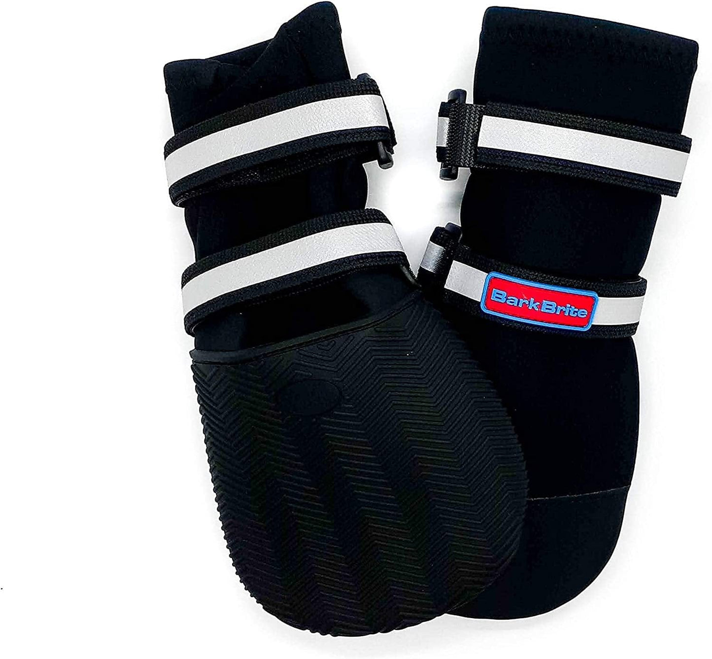 All Weather Neoprene Paw Protector Dog Boots with Reflective Straps in 5 Sizes! (XXL (4.5X4.5 In.)) Animals & Pet Supplies > Pet Supplies > Dog Supplies > Dog Apparel CeeSquared Black XXL 