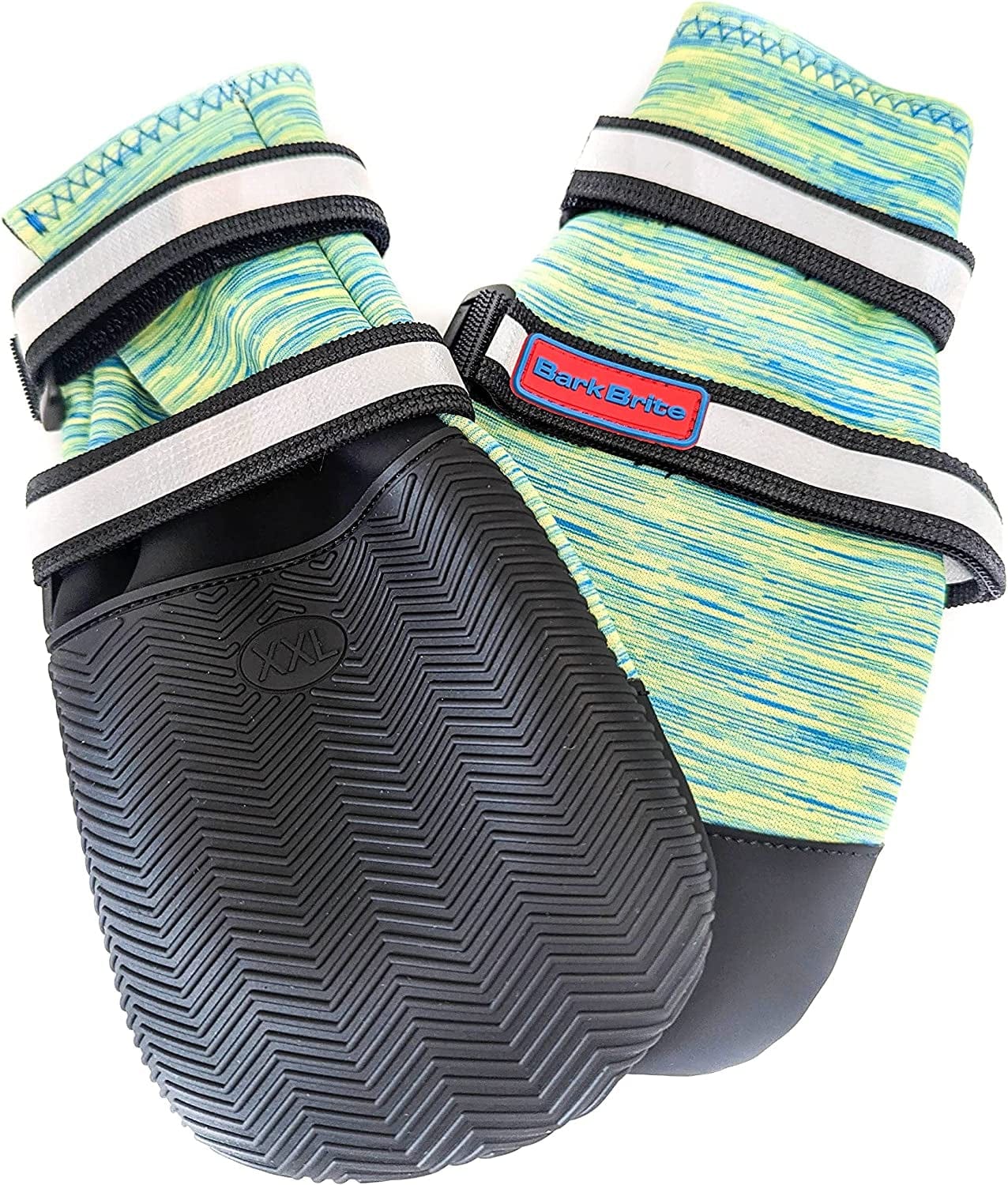 All Weather Neoprene Paw Protector Dog Boots with Reflective Straps in 5 Sizes! (XXL (4.5X4.5 In.)) Animals & Pet Supplies > Pet Supplies > Dog Supplies > Dog Apparel CeeSquared Turquoise XXL 