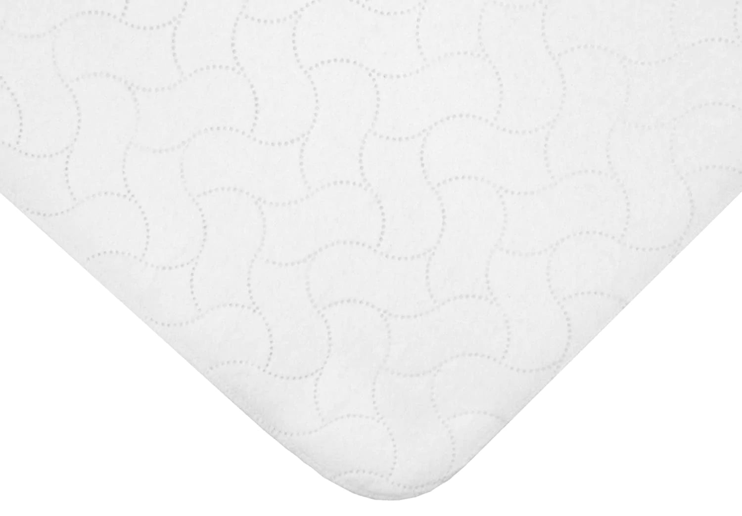 American Baby Company Waterproof Reusable Embossed Quilt-Like Flat Crib Protective Mattress Pad Cover for Babies, Adults and Pets, White