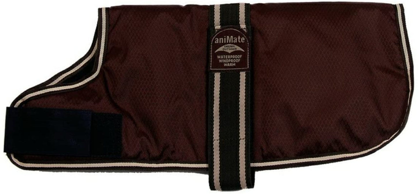 Animate Padded Dog Coat, 12-Inch, Red Animals & Pet Supplies > Pet Supplies > Dog Supplies > Dog Apparel The Animate Company Ltd Brown 8.0-inch 