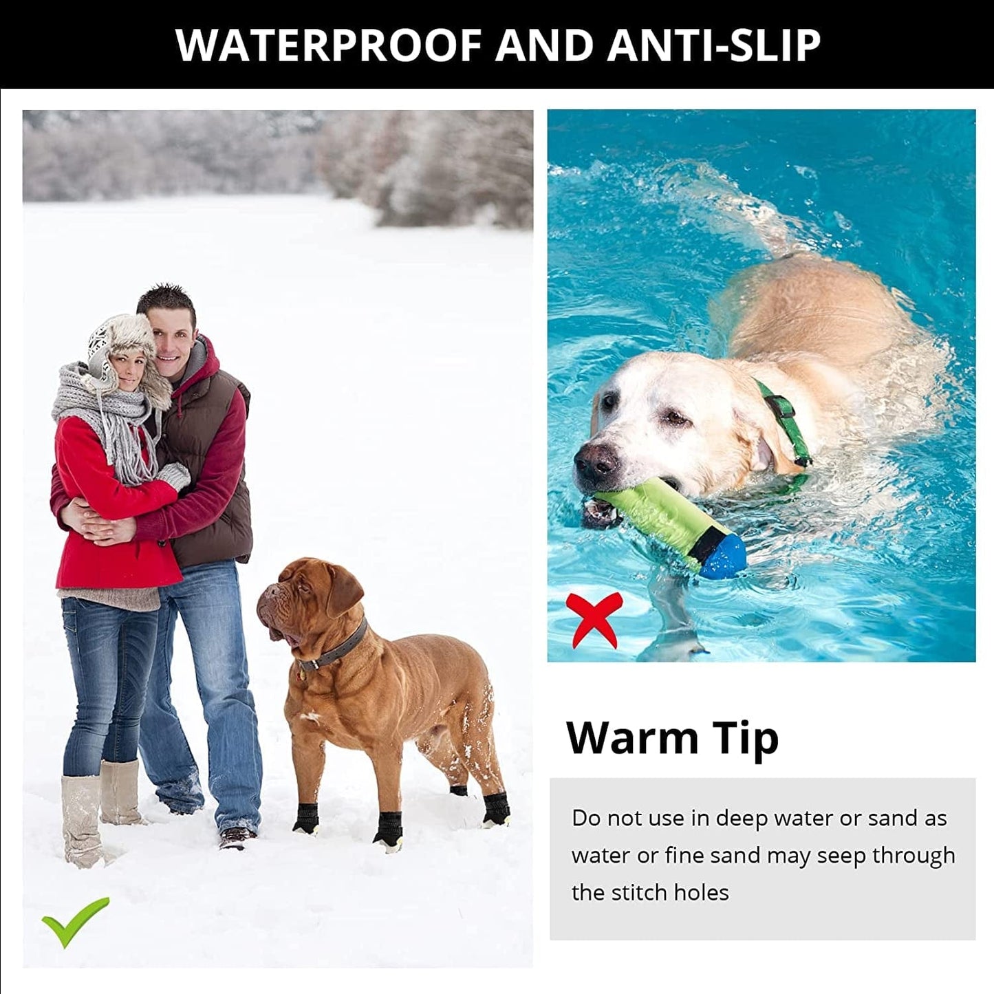 Anti-Slip Dog Snow Boots Waterproof Dog Shoes for Small Medium Large Dogs with Reflective Straps Pet Dog Boots for Hiking.4Pcs Soft Breathable Paw Protectors for Dogs Outdoor Night Use Animals & Pet Supplies > Pet Supplies > Dog Supplies > Dog Apparel MUSIMC   