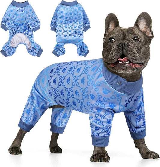 LovinPet Large Dog Pajamas, Cotton Multicolor Stripe Big Dog Shirt,Cotton  Dog Jammies, Full Body Dog Onesie, Pet PJ's/Large