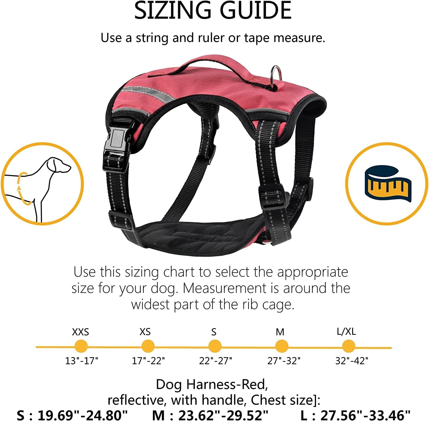 Aoyom No Pull Dog Harness for Small Medium Large Dogs with Reflective,Adjustable Soft Padded Dog Vest No-Choke Pet Oxford Vest (Medium, Red) Animals & Pet Supplies > Pet Supplies > Dog Supplies > Dog Apparel Aoyom   