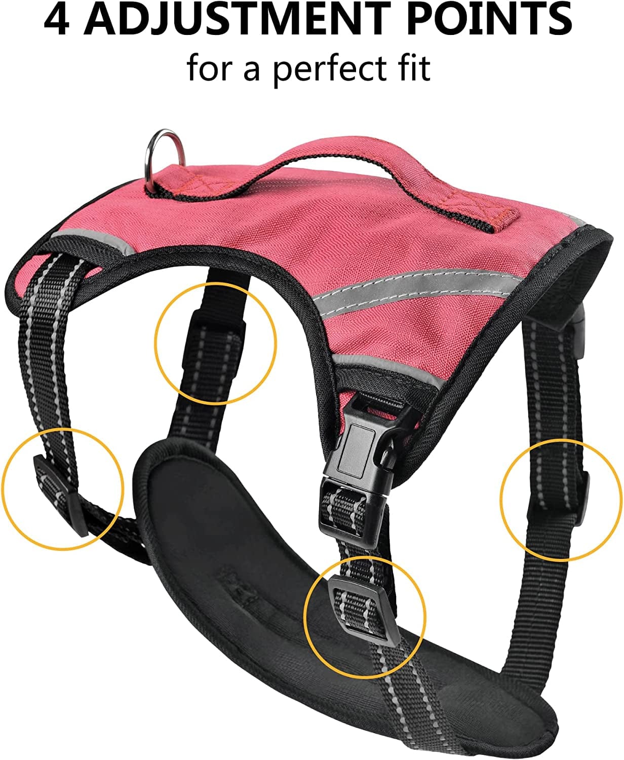 Aoyom No Pull Dog Harness for Small Medium Large Dogs with Reflective,Adjustable Soft Padded Dog Vest No-Choke Pet Oxford Vest (Medium, Red) Animals & Pet Supplies > Pet Supplies > Dog Supplies > Dog Apparel Aoyom   