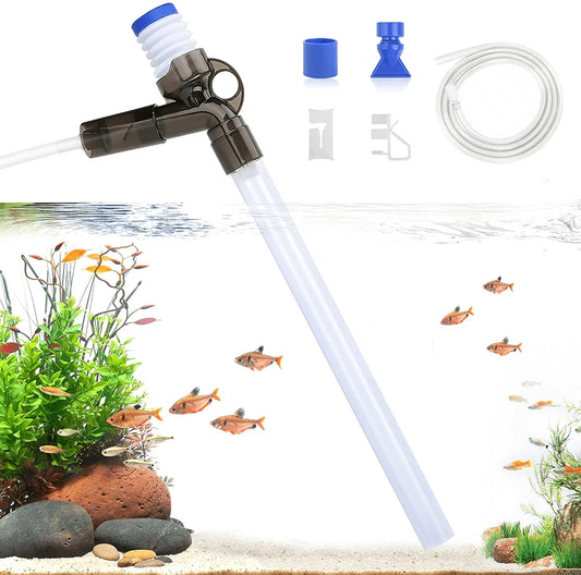 AQQA Aquarium Gravel Cleaner Fish Tank Sand Cleaner Kit Long Nozzle Water Changer with Air-Pressing Button and Adjustable Water Flow Controller for Water Changing and Filter Gravel Cleaning Animals & Pet Supplies > Pet Supplies > Fish Supplies > Aquarium Cleaning Supplies AQQA   