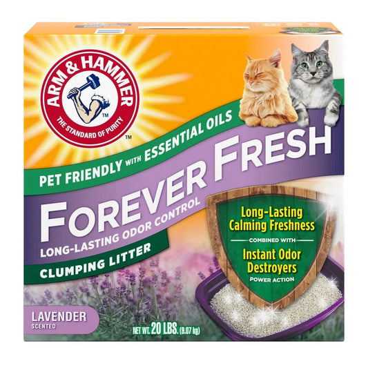 Arm & Hammer Forever Fresh Clumping Cat Litter Lavender, Multicat 20Lb, Pet Friendly with Essential Oils Animals & Pet Supplies > Pet Supplies > Cat Supplies > Cat Litter Church & Dwight Co., Inc.   