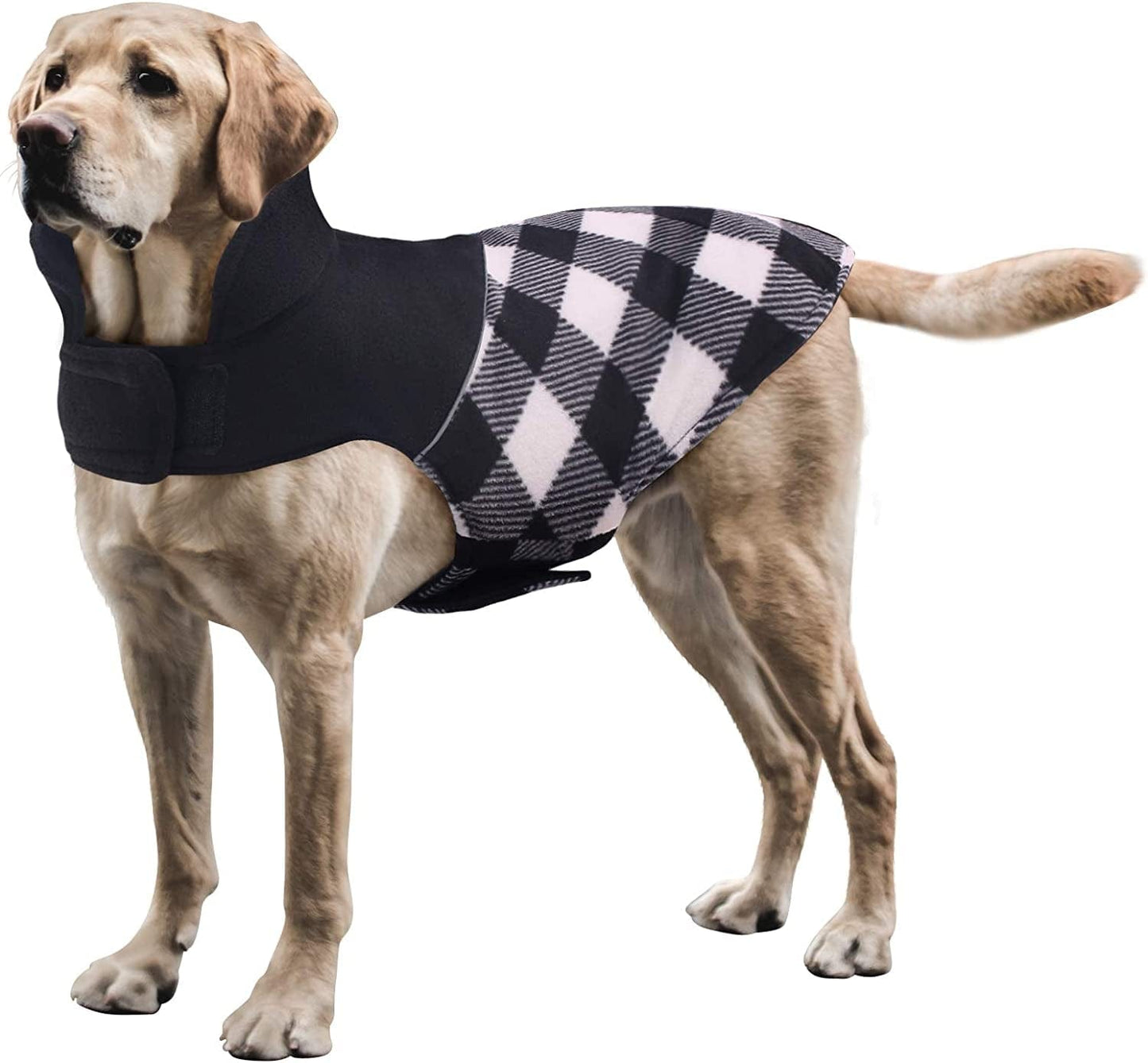 ASENKU Dog Plaid Coat Dog Reversible Winter Jacket Waterproof Windproof Cold Weather Pet Vest Dog Clothes Apparel for Small Medium Large Dogs, Black, M Animals & Pet Supplies > Pet Supplies > Dog Supplies > Dog Apparel ASENKU Black XL: Chest Girth (24.80"-29.53") 