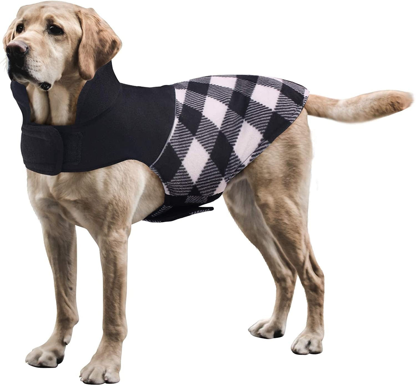 ASENKU Dog Plaid Coat Dog Reversible Winter Jacket Waterproof Windproof Cold Weather Pet Vest Dog Clothes Apparel for Small Medium Large Dogs, Black, M Animals & Pet Supplies > Pet Supplies > Dog Supplies > Dog Apparel ASENKU Black L: Chest Girth (20.87"-24.80") 