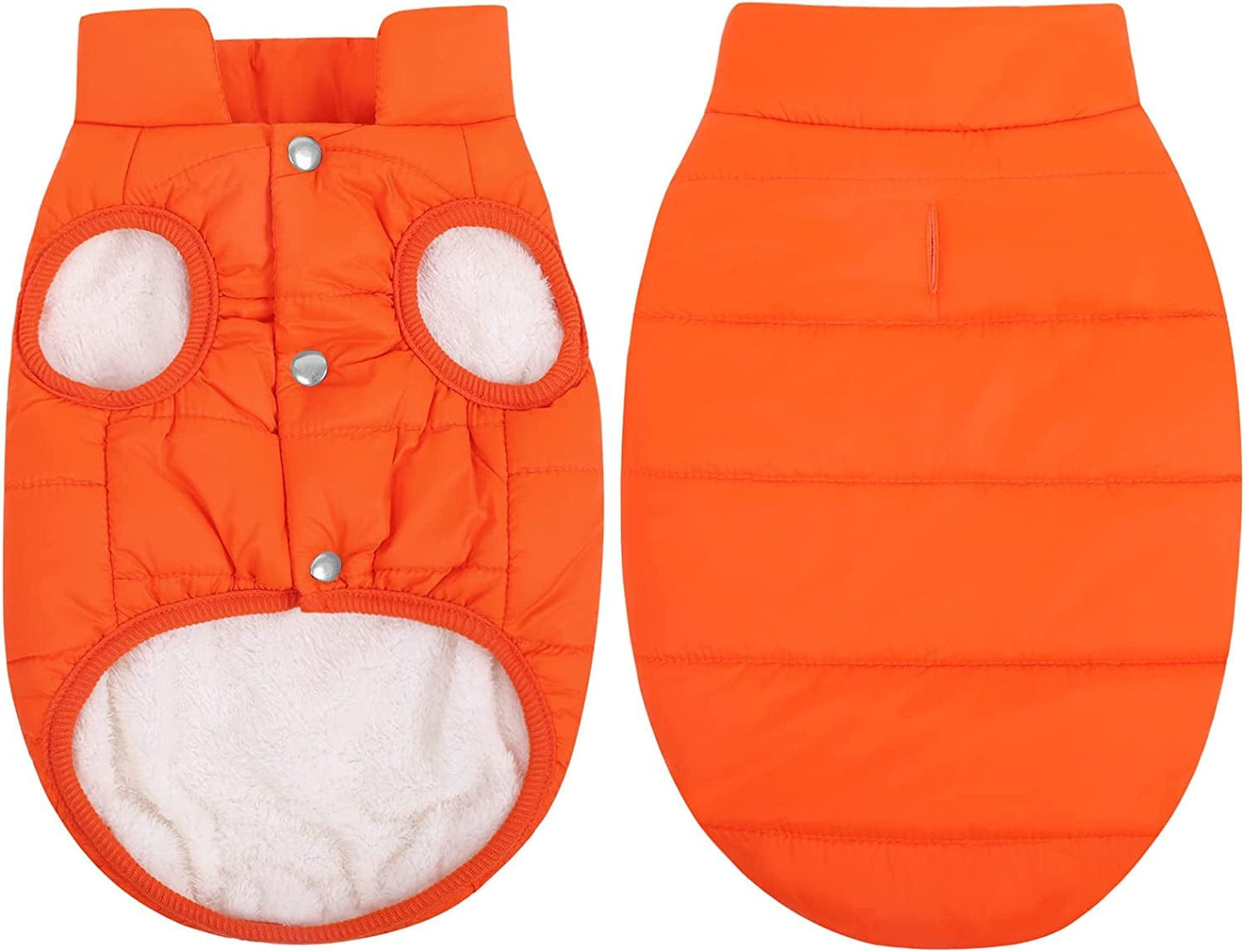 ASENKU Windproof Dog Winter Jacket Waterproof Dog Coat Warm Dog Vest Cold Weather Pet Apparel with 2 Layers Fleece Lined for Small Medium Large Dogs (XL, Blue) Animals & Pet Supplies > Pet Supplies > Dog Supplies > Dog Apparel ASENKU Orange S: Chest 11.8-15", Length 10.6" 