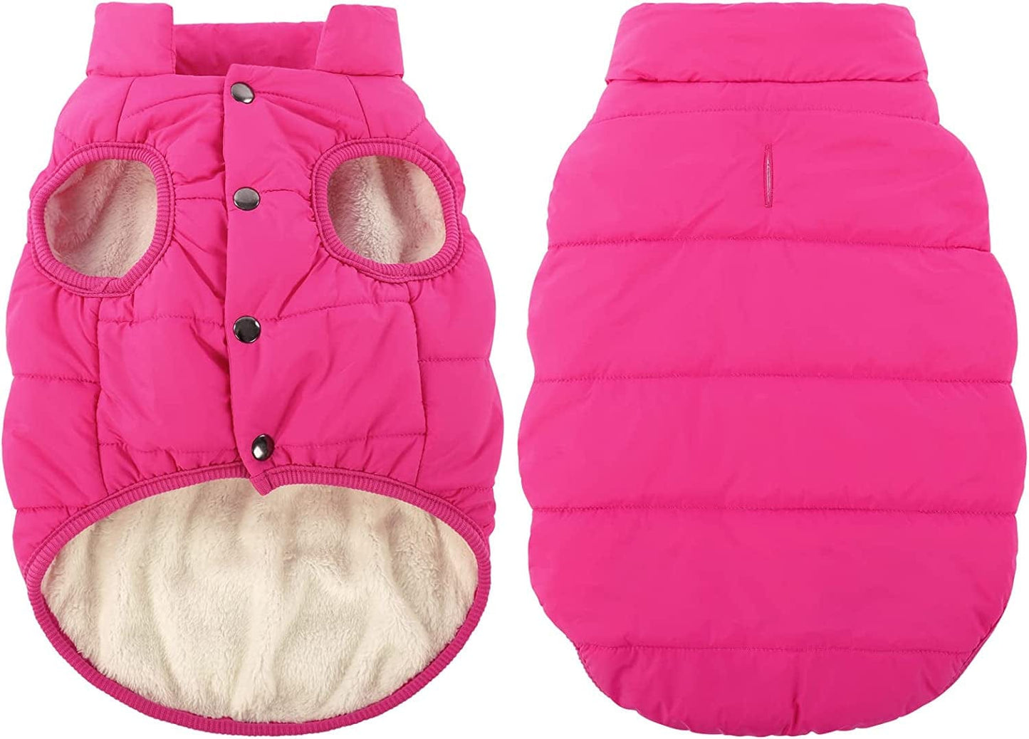 ASENKU Windproof Dog Winter Jacket Waterproof Dog Coat Warm Dog Vest Cold Weather Pet Apparel with 2 Layers Fleece Lined for Small Medium Large Dogs (XL, Blue) Animals & Pet Supplies > Pet Supplies > Dog Supplies > Dog Apparel ASENKU Pink S: Chest 11.8-15", Length 10.6" 