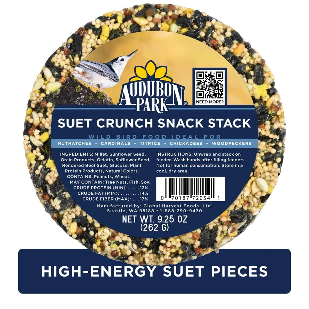 Audubon Park Suet Crunch Snack Stack Wild Bird Food, New, 9.25 Oz. Animals & Pet Supplies > Pet Supplies > Bird Supplies > Bird Food Global Harvest Foods Ltd.   