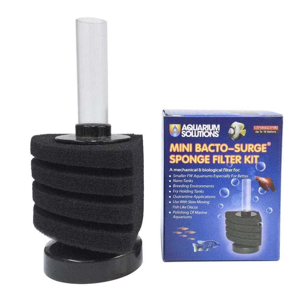 Aquarium Solutions Mini Bacto-Surge Sponge Filter Kit 10Gal Animals & Pet Supplies > Pet Supplies > Fish Supplies > Aquarium Filters Hikari S  