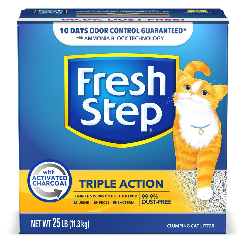 Fresh Step Triple Action Scented Litter, Clumping Cat Litter, 25 Lbs Animals & Pet Supplies > Pet Supplies > Cat Supplies > Cat Litter The Clorox Company   