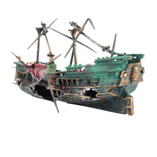 Large Broken Boat Shape Aquarium Decoration Fish Tank Separated Sunk Shipwreck Floating Wreck Ornaments Home Decor Animals & Pet Supplies > Pet Supplies > Fish Supplies > Aquarium Decor Fysho   