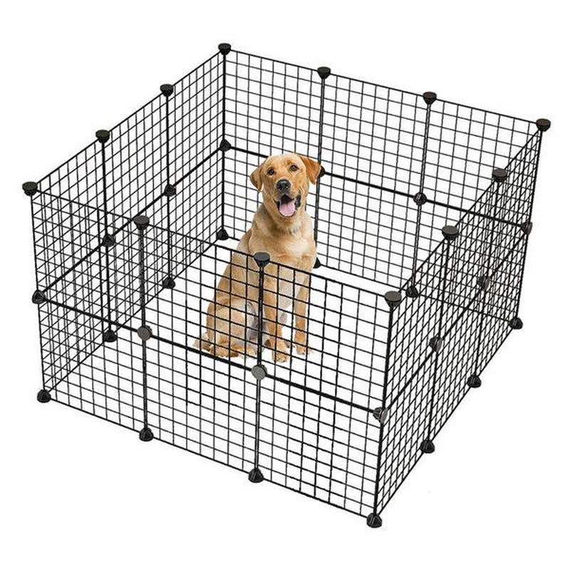 Goodworld Pet Playpen, Small Animal Cage Indoor Portable Metal Wire Yard Fence for Small Animals, Guinea Pigs, Rabbits Kennel Crate Fence Tent Black, 24 Animals & Pet Supplies > Pet Supplies > Dog Supplies > Dog Kennels & Runs FF65436366   