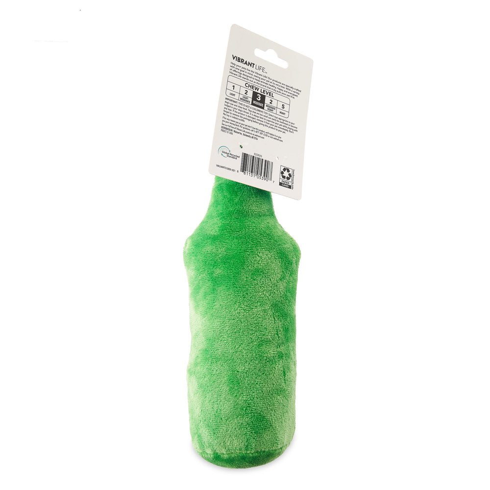 Vibrant Life Cozy Buddy Woof Bottle Dog Toy, Green, Chew Level 3 Animals & Pet Supplies > Pet Supplies > Dog Supplies > Dog Toys Wal-Mart Stores, Inc.   