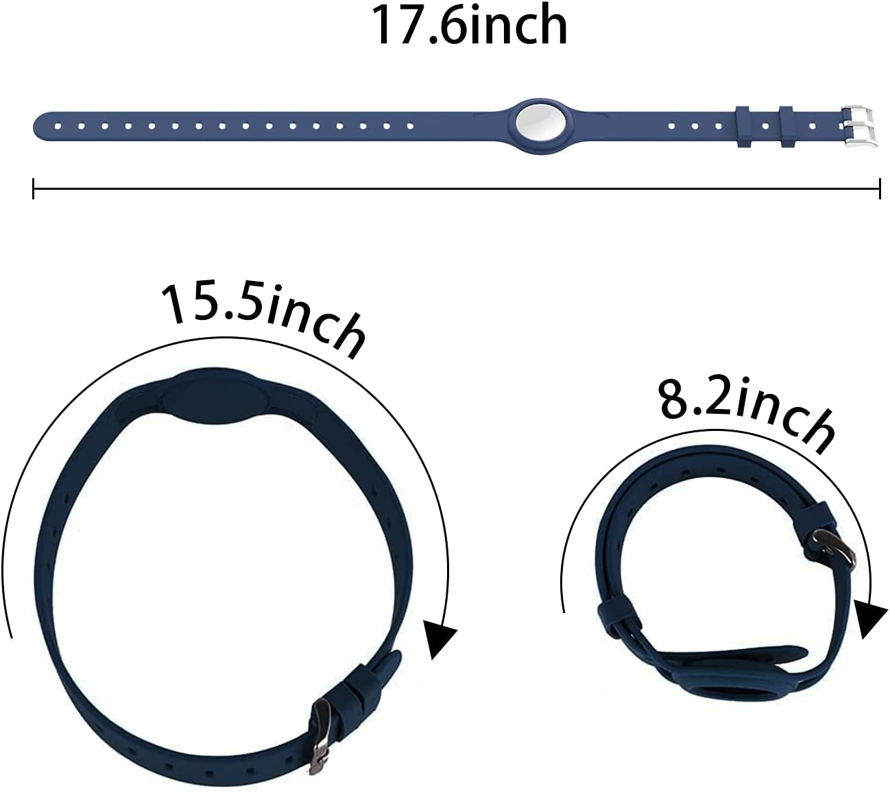 Mutural for Airtag Case 2021 ,Soft Silicone Dog Collar for Airtag ,Anti-Lost Lightweight Pet Collar ,Adjust and Easy-To-Clean Durable in Use-Black Electronics > GPS Accessories > GPS Cases Mutural   