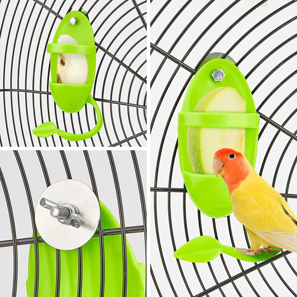 Bird Feeding Cup+Bird Perch Stand; Bird Toys,Cuttlebone Stand Holder Rack Birdcage Accessories Fruit Vegetable Storage for Birds Parakeets Cockatiels, Conures, Macaws, Lovebirds, Finches Animals & Pet Supplies > Pet Supplies > Bird Supplies > Bird Cage Accessories Znfrt   