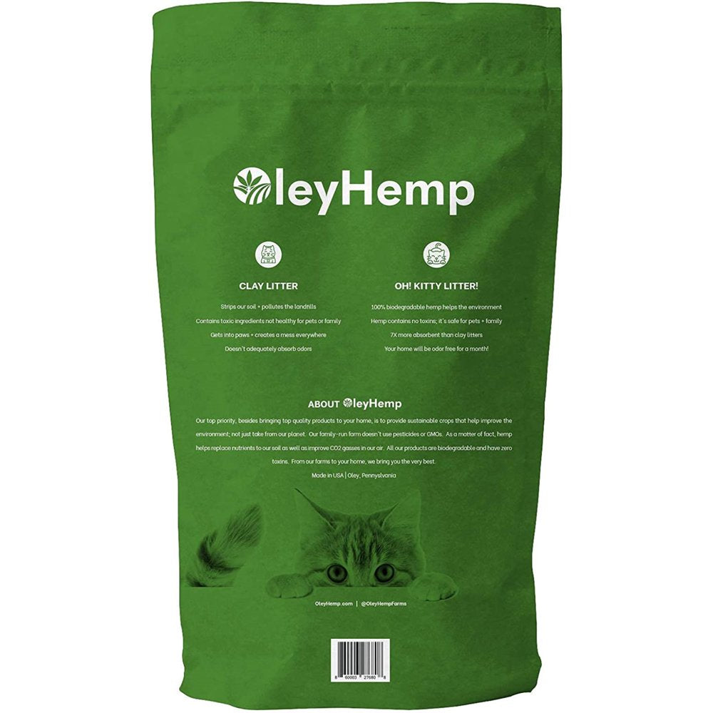 Oley Hemp OH! Hemp Kitty Cat Pet Animal Litter, 4 Pound Bag Animals & Pet Supplies > Pet Supplies > Cat Supplies > Cat Litter Oley Hemp   