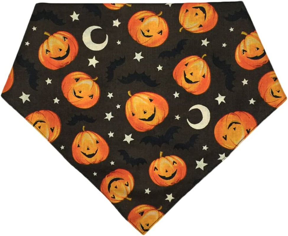 KZHAREEN Halloween Dog Bandana Triangle Bibs Scarf Accessories- Pumpkin Pattern Animals & Pet Supplies > Pet Supplies > Dog Supplies > Dog Apparel KZHAREEN   