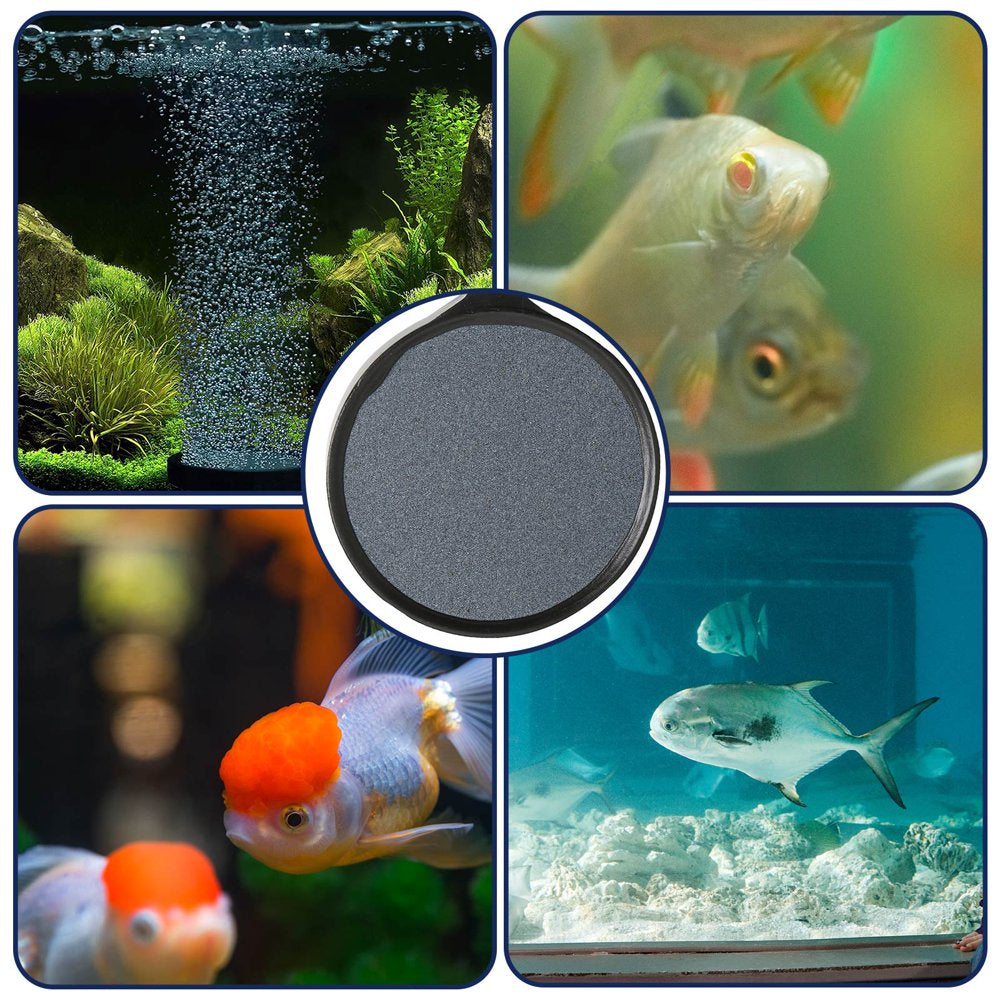 Functional Air Stone Disc Silent Bubble Diffuser Light Fish Tank Bubbler Air Stone Portable Air Stone Kit