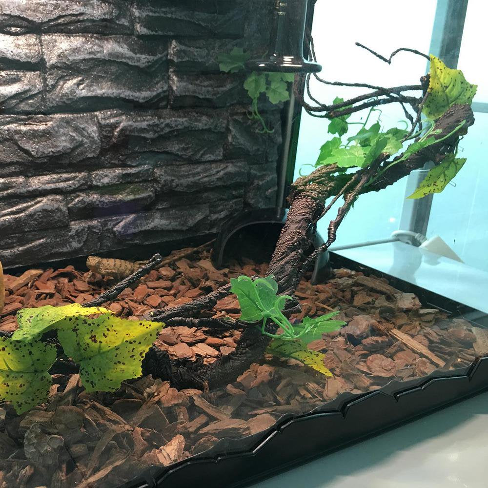 Fovolat Reptile Climbing Vines Plastics Jungle Vines Branches Pet Tank Habitat Terrarium Decor for Geckos Hermit Crabs Snakes and More Reptile Perched Competent Animals & Pet Supplies > Pet Supplies > Small Animal Supplies > Small Animal Habitat Accessories Fovolat   