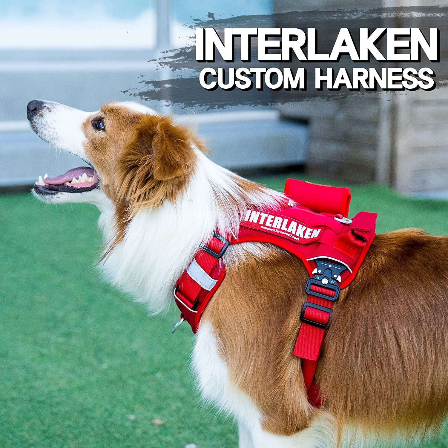 Dog Harness, No-Pull Pet Harness, Adjustable Eva Padded Dog Vest, Reflective No-Choke Pet Patch Vest with Easy Control Handle (M, Passion Red) Animals & Pet Supplies > Pet Supplies > Dog Supplies > Dog Apparel NEEDS THE PET   