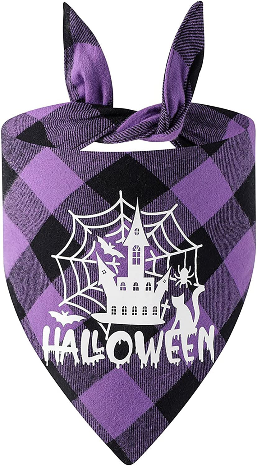 Dog Bandanas Suitable for Dog Bandana Boy & Girl Triangle Dog Scarf Pet Halloween Pet Halloween Party Decoration Headscarf Dog Bib Pumpkin Bat Puppy Adorable Puppy Wedding & Valentine’S (A, One Size) Animals & Pet Supplies > Pet Supplies > Dog Supplies > Dog Apparel Generic D One Size 