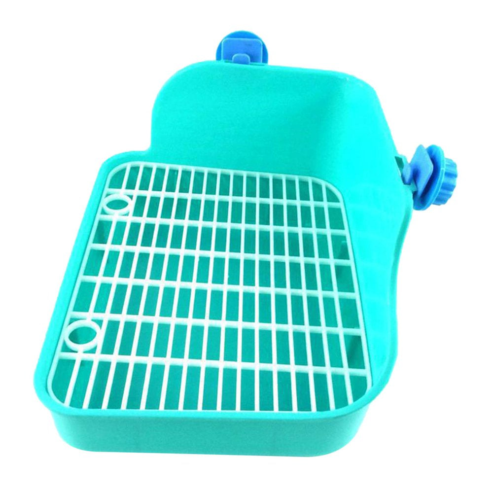 Pet Rabbit Corner Litter Box Cage Potty Trainer Rectangular Pet Pan Cleaning Guinea Pigs Hamster Animals & Pet Supplies > Pet Supplies > Small Animal Supplies > Small Animal Bedding Gazechimp Green  