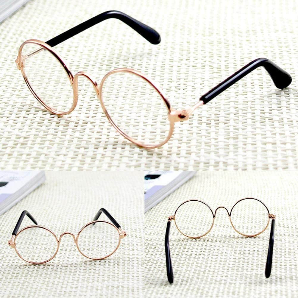 Small Pet Sunglasses Dog Cat Pet Lovely Vintage round Reflection Eye Wear Glasses Dog Cat Cosplay Party Costume Classic Funny Pet Accessories for Pet Animals & Pet Supplies > Pet Supplies > Dog Supplies > Dog Apparel Generic   