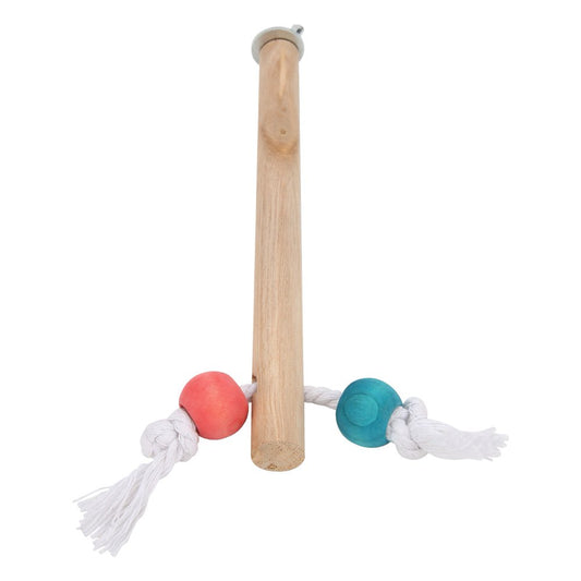 Standing Stick, Cotton Rope Fun Bird Cage Perch Natural Wood with Fixed Accessories for Bird for 1.5X18Cm Animals & Pet Supplies > Pet Supplies > Bird Supplies > Bird Cage Accessories Demonsen   