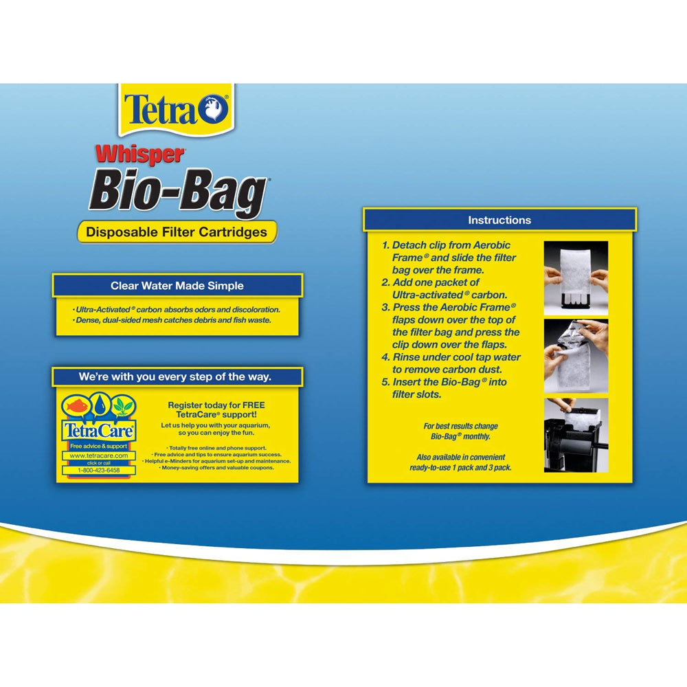 Tetra Whisper Bio-Bag Disposable Filter Cartridges 12 Count, Large Animals & Pet Supplies > Pet Supplies > Fish Supplies > Aquarium Filters Spectrum Brands   