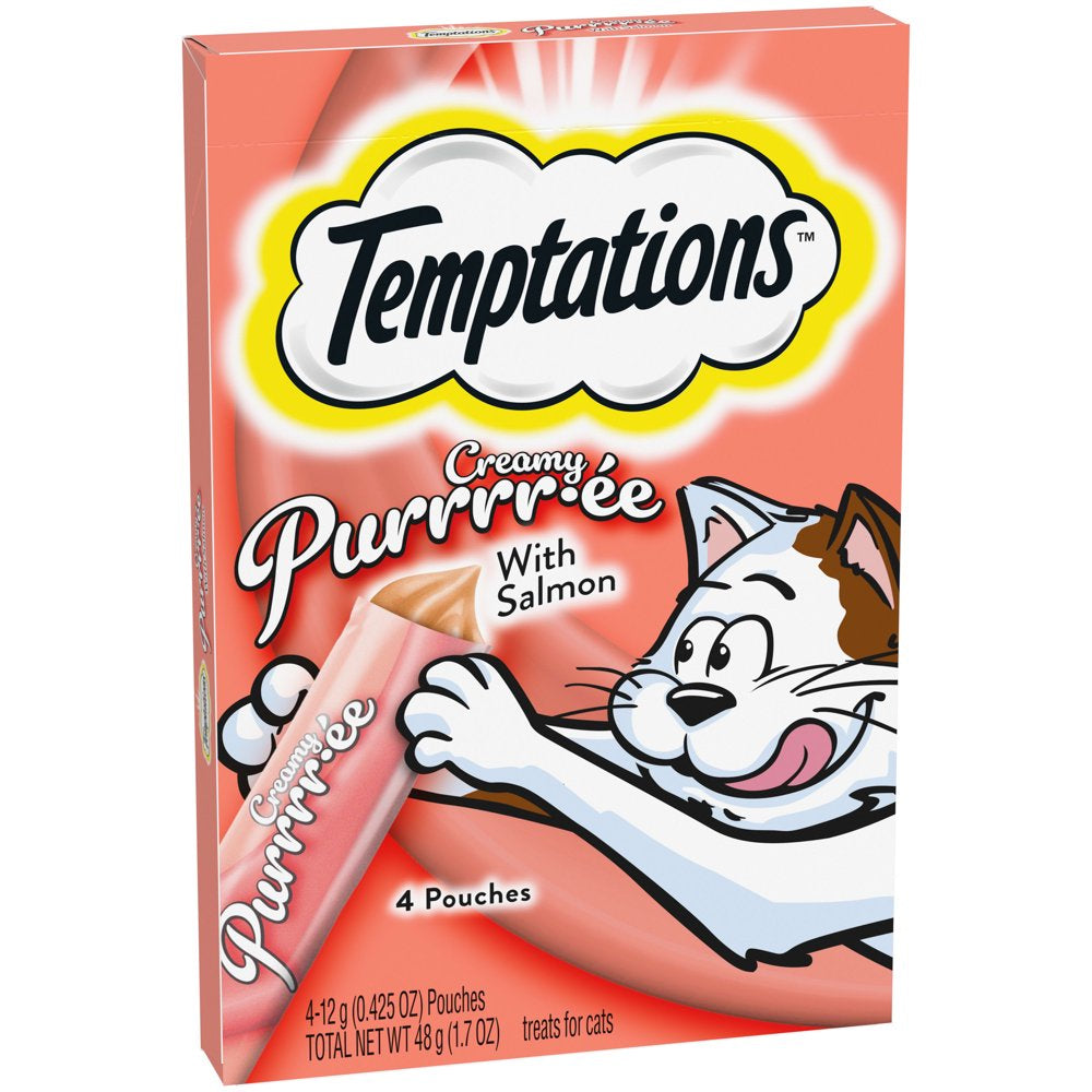 Temptations Salmon Flavor Topper, Crunchy & Soft Treat for Cat, 0.425 Oz. (4 Count) Animals & Pet Supplies > Pet Supplies > Cat Supplies > Cat Treats Mars Petcare   